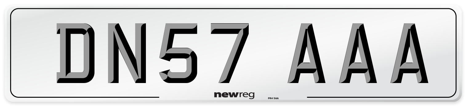 DN57 AAA Number Plate from New Reg